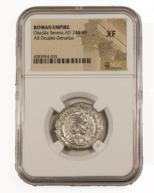 Otacilia Severa Silver Antoninianus AD 244-249 NGC XF Ancient Roman Coin