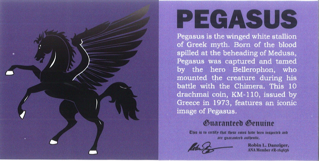 Pegasus 10 drachmai Greek Coin (Mini Album) - image 5