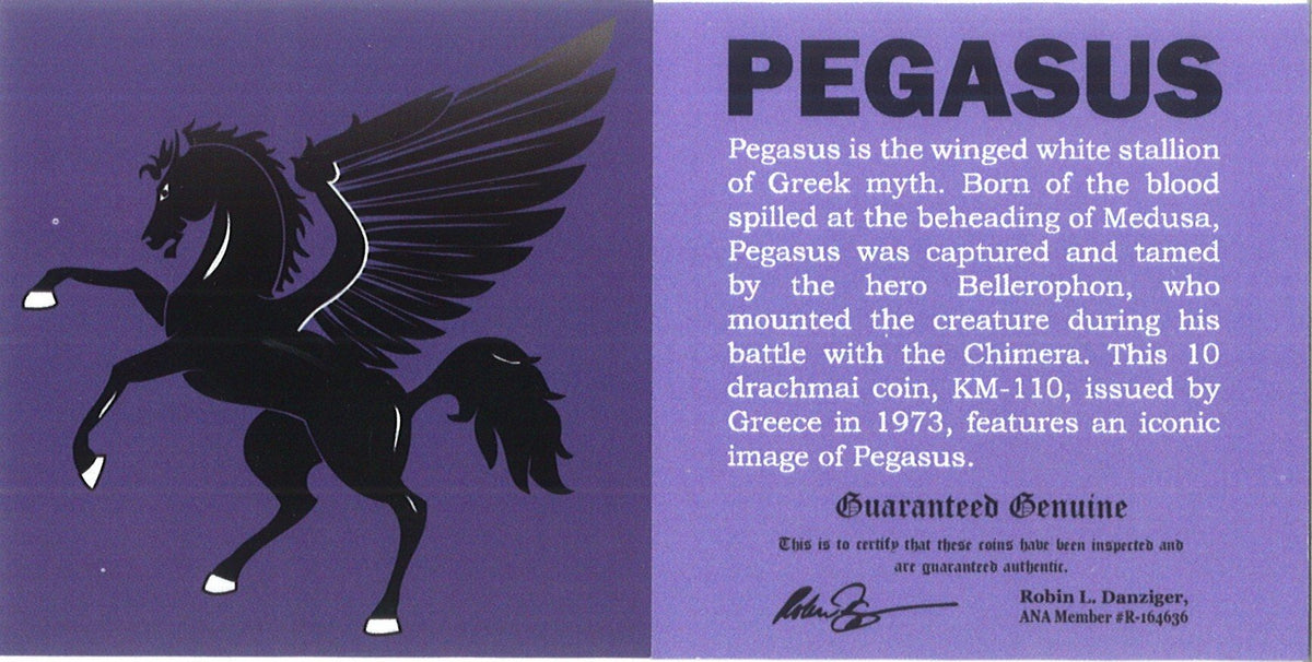 Pegasus 10 drachmai Greek Coin (Mini Album) - image 5