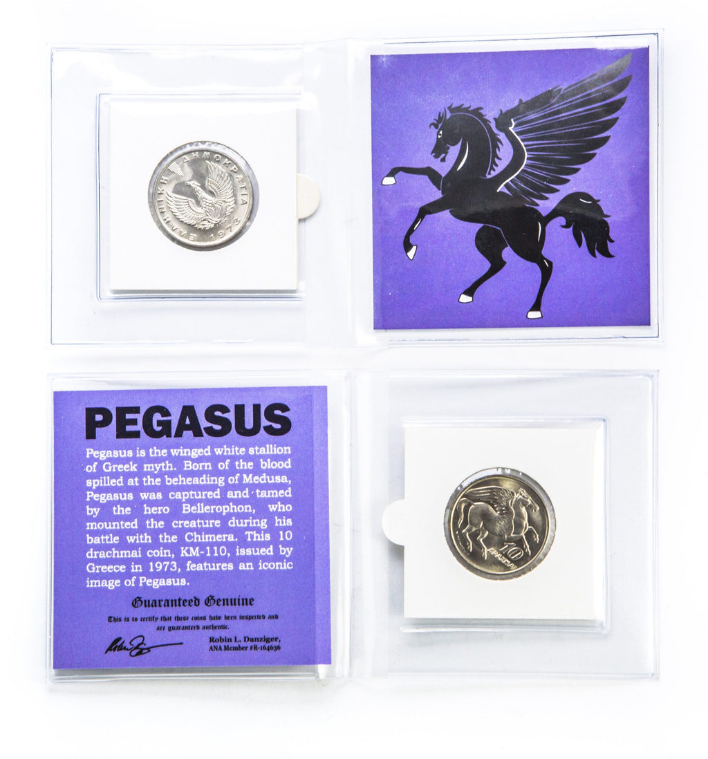Pegasus 10 drachmai Greek Coin (Mini Album) - image 2