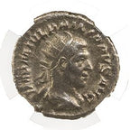 Philip I (AD 244–249) Roman Empire AR Antoninianus NGC VF representative stock photograph 3