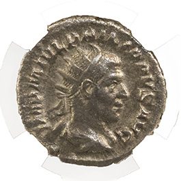 Philip I (AD 244–249) Roman Empire AR Antoninianus NGC VF representative stock photograph 3