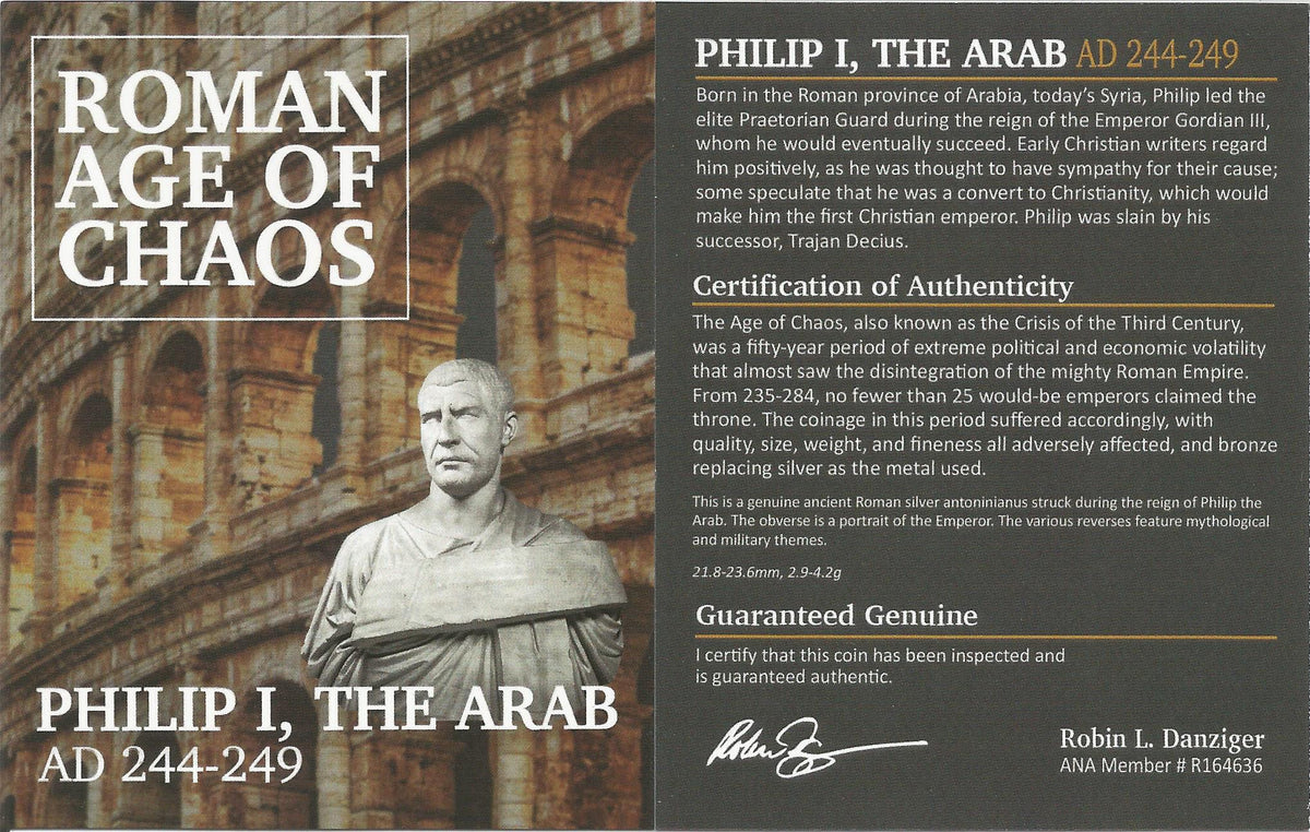 Philip I (AD 244–249) Roman Empire AR Antoninianus NGC VF representative stock photograph 4