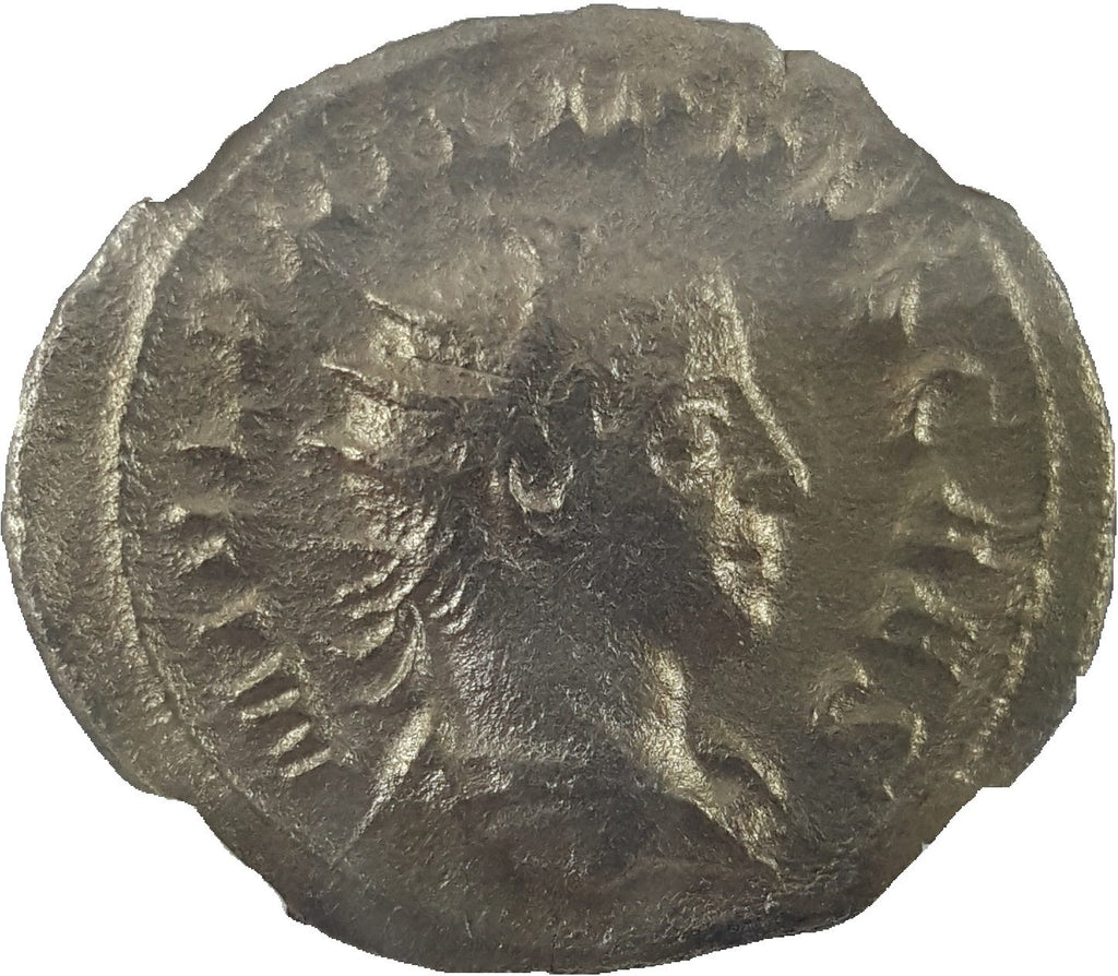 Philip II Silver Antoninianus AD 247-249 NGC F Ancient Roman Coin — image 2