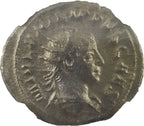 Philip II Silver Antoninianus AD 247-249 NGC F Ancient Roman Coin — image 2