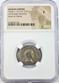Philip II Silver Antoninianus AD 247-249 NGC F Ancient Roman Coin