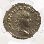 Philip II AR Double-Denarius AD 247-249 NGC VF Ancient Roman Coin — image 2