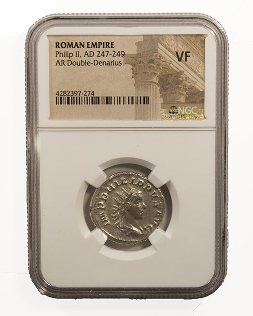 Philip II AR Double-Denarius AD 247-249 NGC VF Ancient Roman Coin