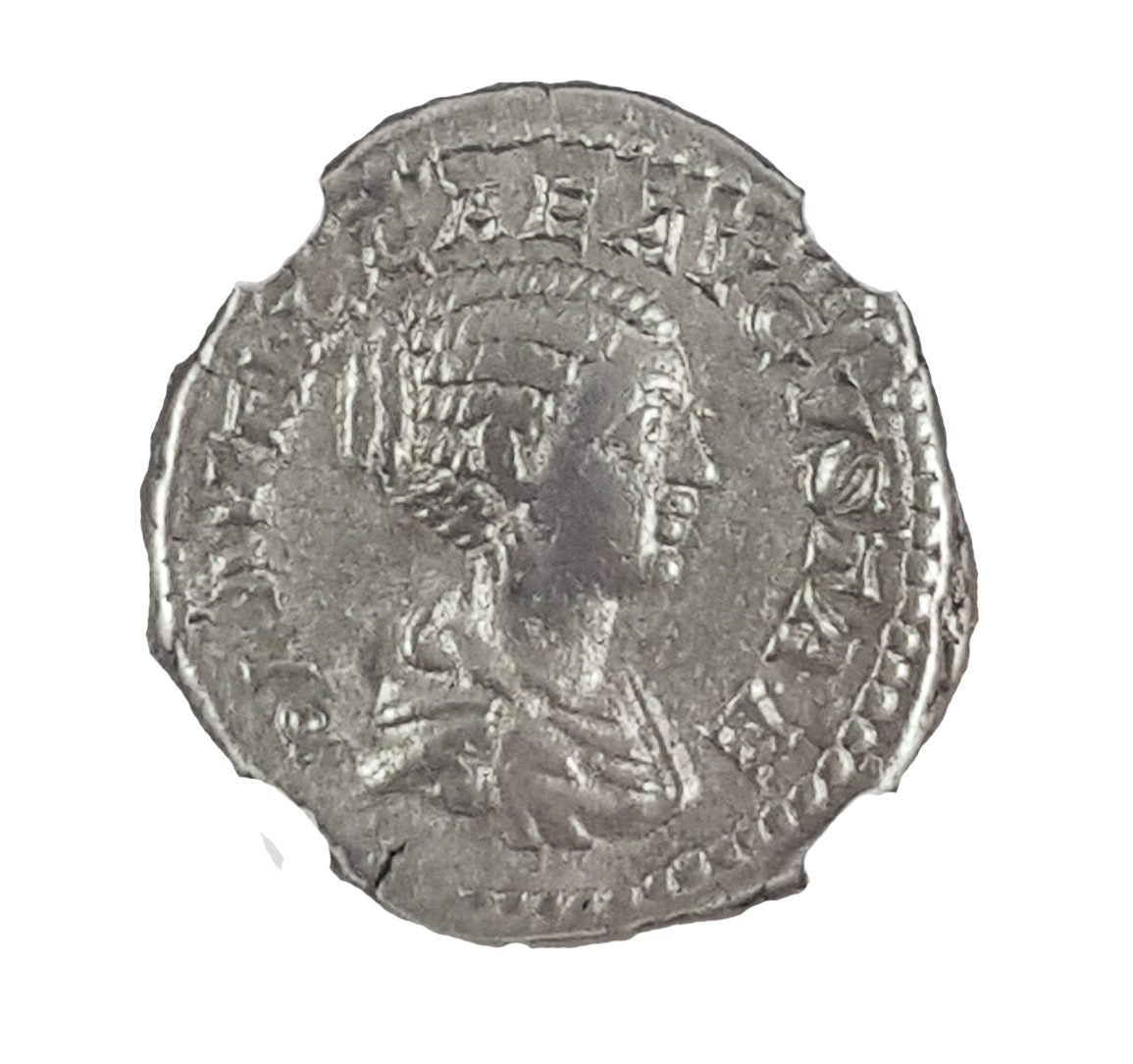 Plautilla Silver Denarius AD 202-205 NGC VF Ancient Roman Coin — image 2