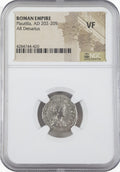 Plautilla Silver Denarius AD 202-205 NGC VF Ancient Roman Coin