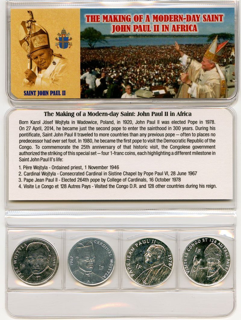 Saint John Paul II Four Coins of the Congo (Mini Album) - image 2