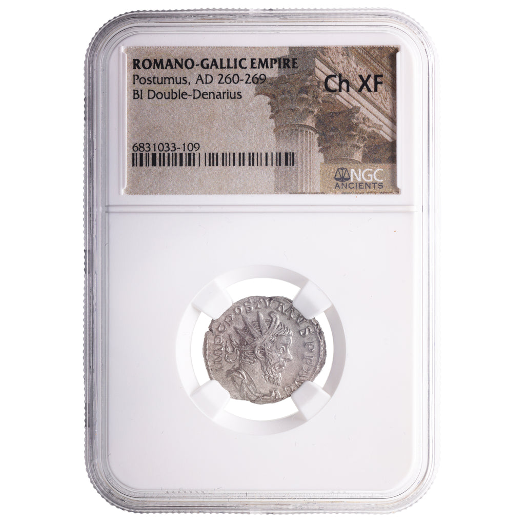 Postumus BI Double-Denarius AD 260-269 NGC CH-XF Ancient Roman Coin