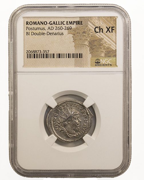 Postumus BI Double-Denarius AD 260-269 NGC XF Romano-Gallic Coin