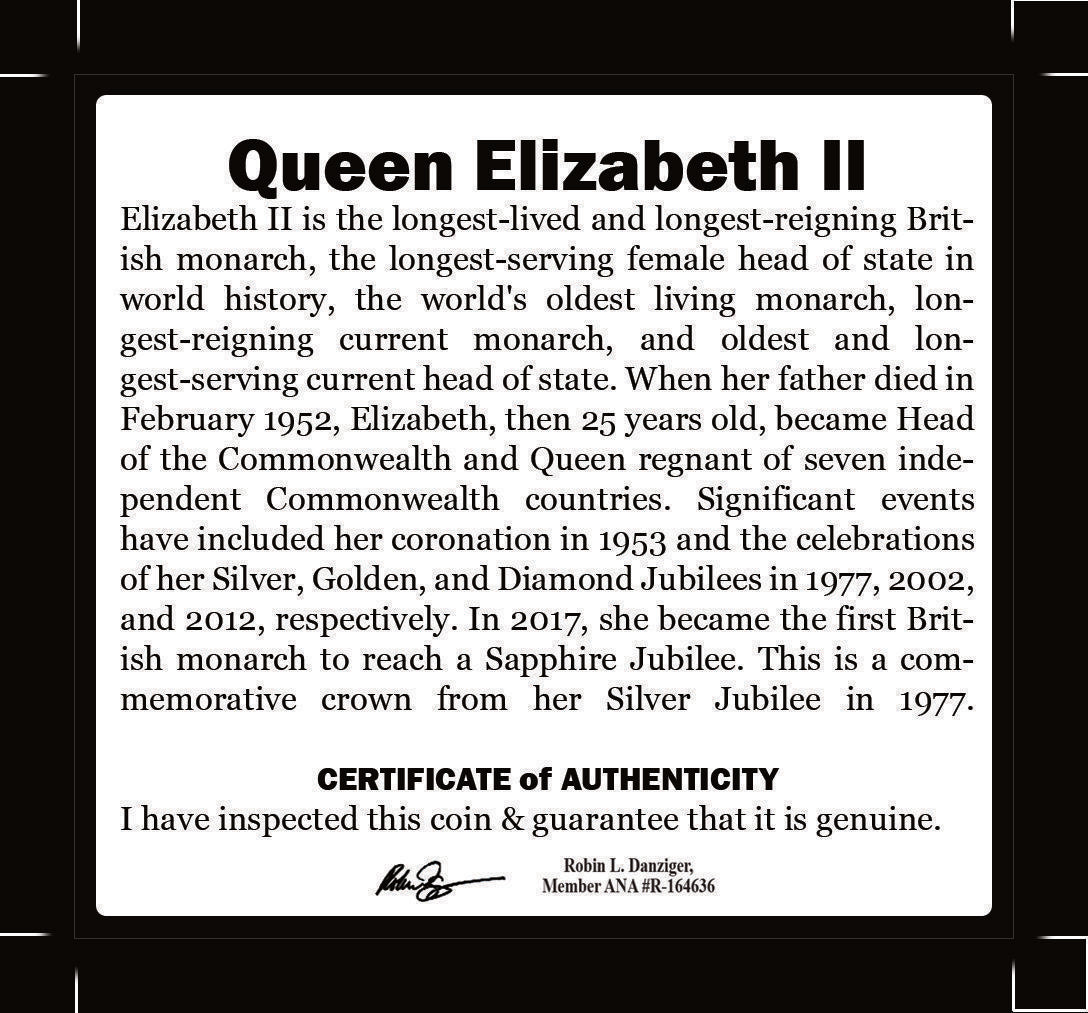Queen Elizabeth II, Silver Jubilee Crown (1977) (Black Box) - image 6