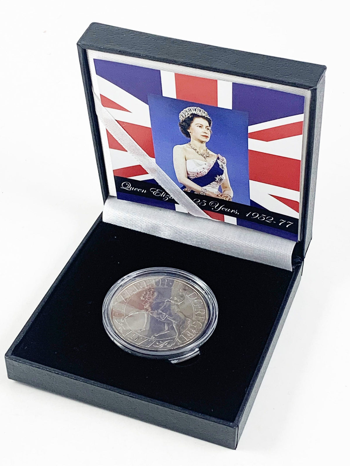 Queen Elizabeth II, Silver Jubilee Crown (1977) (Black Box) - image 2