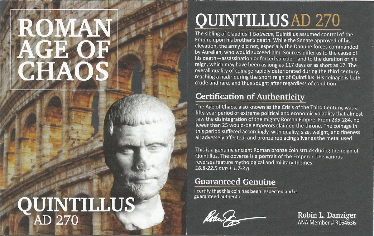 Quintillus Bronze Antoninianus AD 270 NGC CH-XF Ancient Roman Coin — image 2