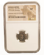 Quintillus Bronze Antoninianus AD 270 NGC XF Ancient Roman Coin