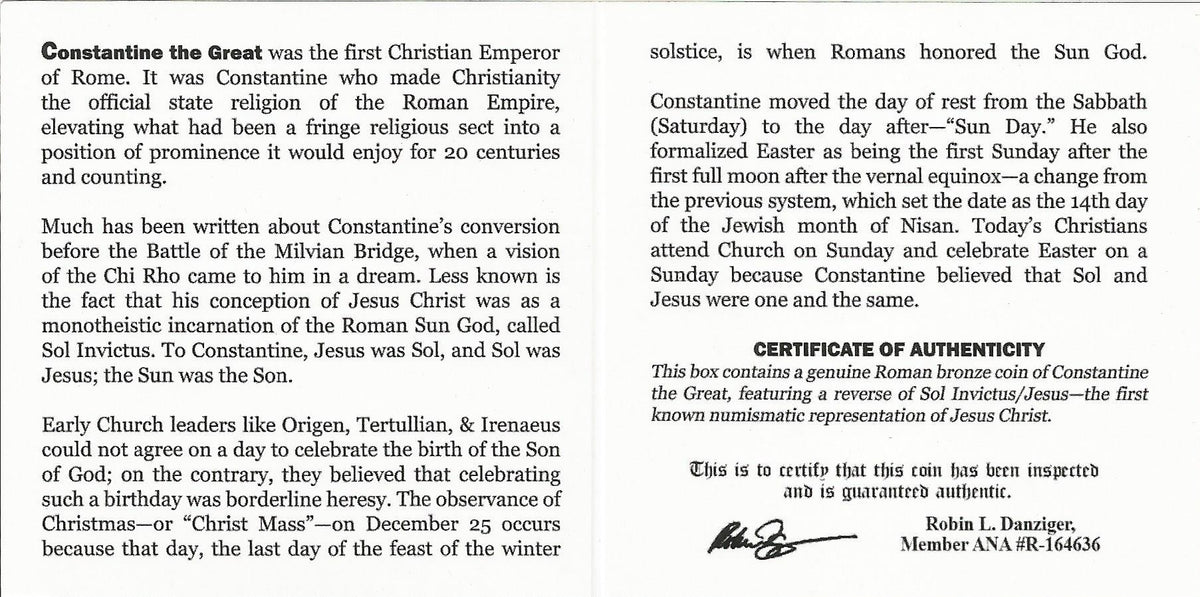 Risen Sun: The First Coin of Jesus Christ (One-Coin Box) - image 6