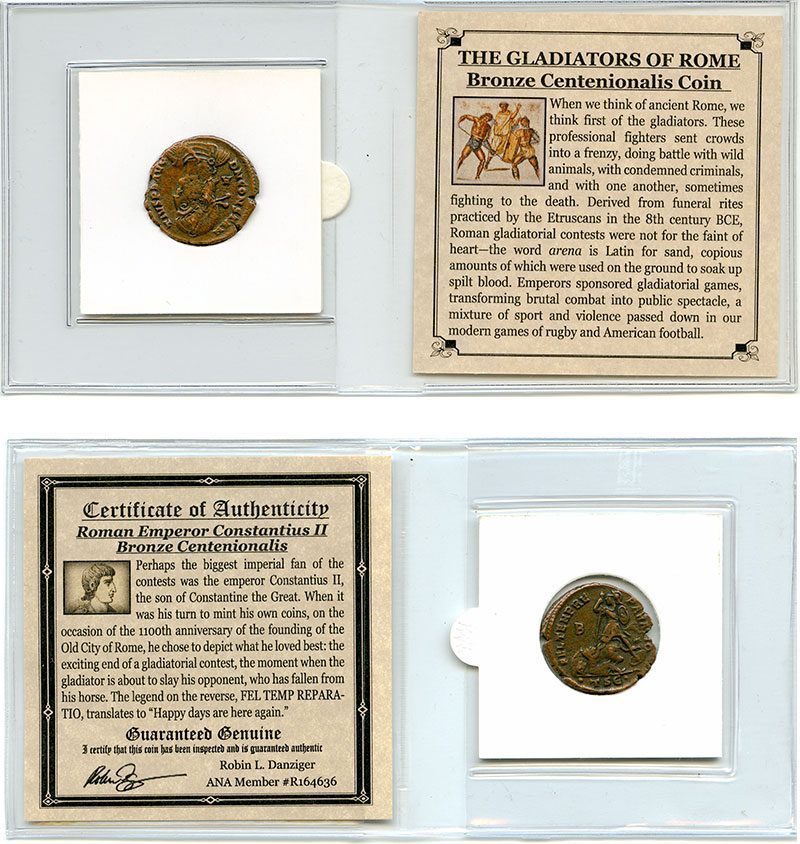 Roman Centenionalis Constantius II Gladiator (Mini Album)(C) - image 2