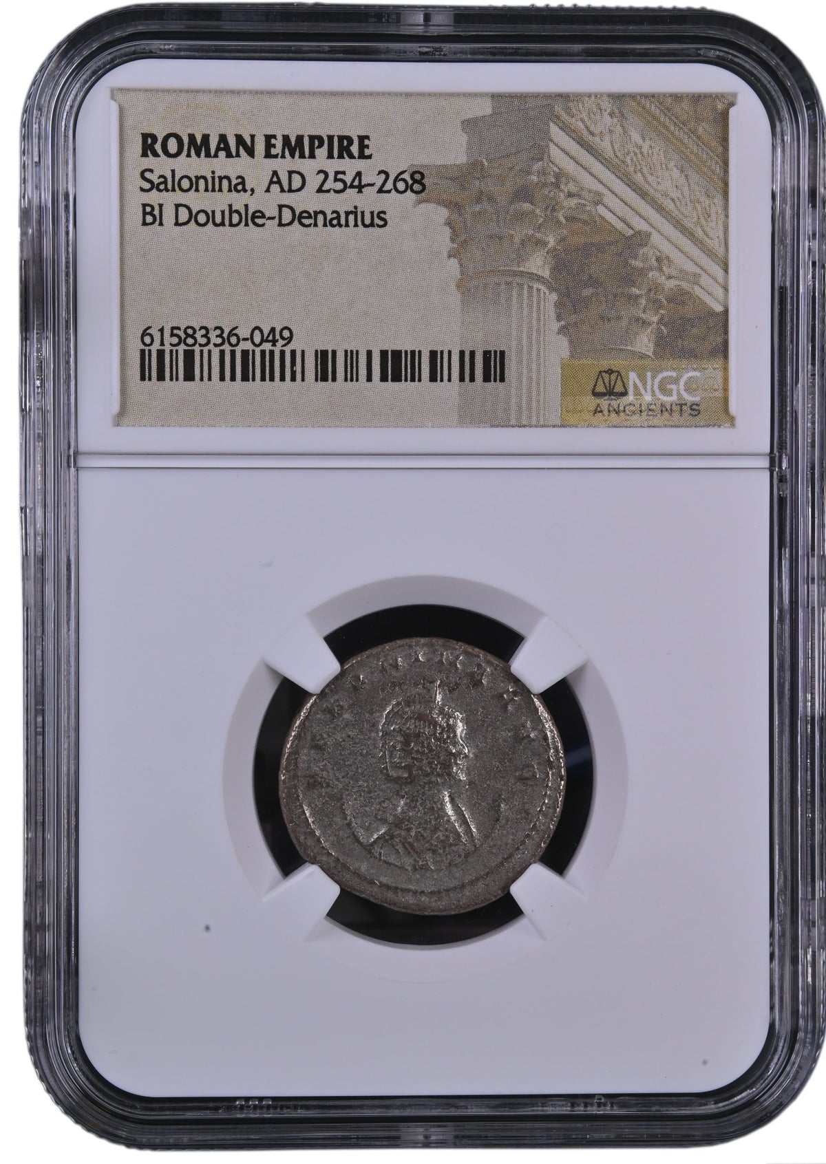 Salonina BI Double-Denarius AD 254-268 NGC Encapsulated Roman Coin — image 5
