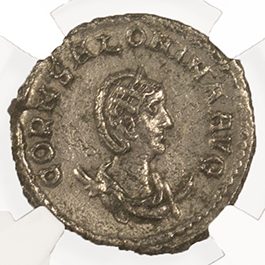 Salonina BI Double-Denarius AD 254-268 NGC XF Ancient Roman Coin — image 2