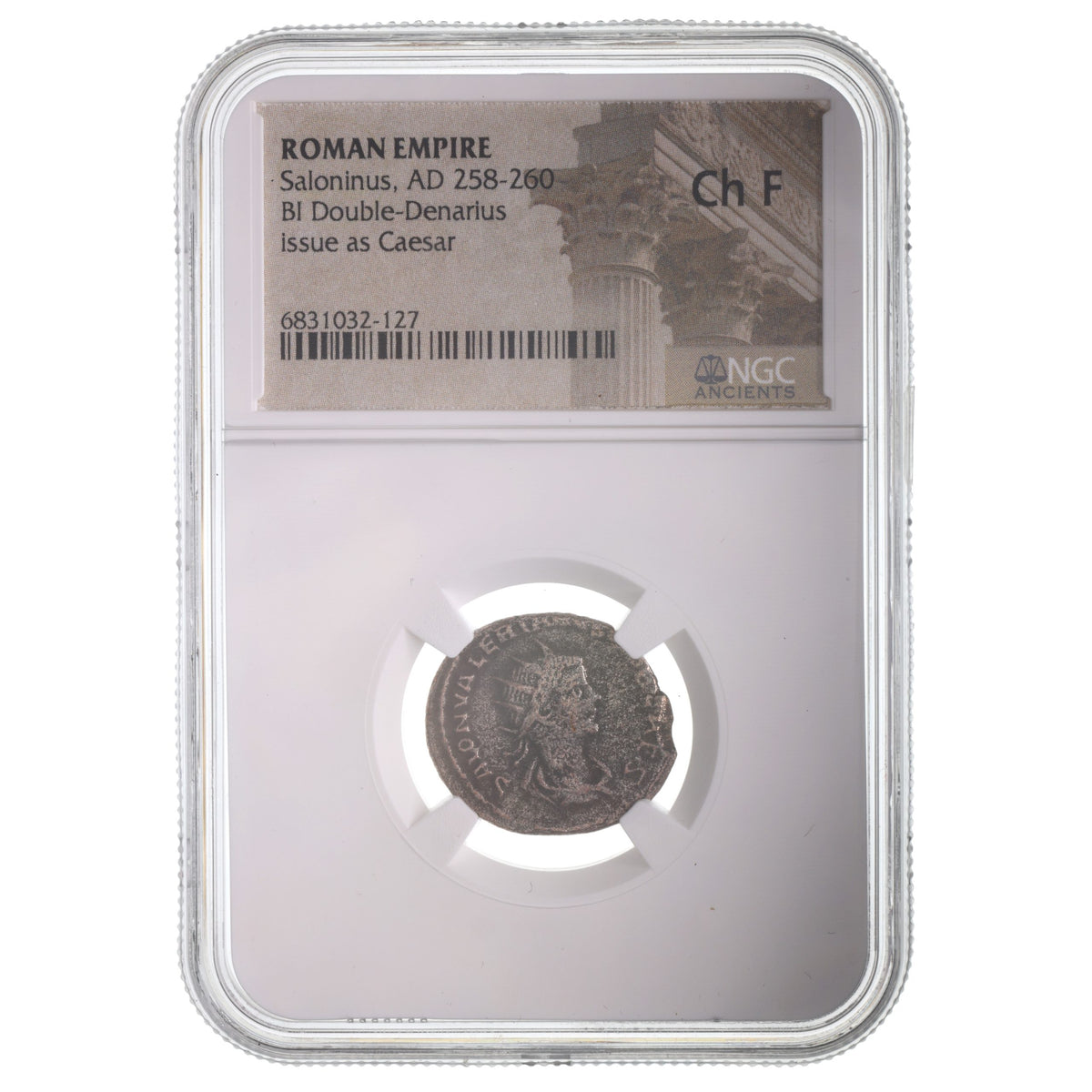 Saloninus BI Double-Denarius AD 258-260 Issue as Caesar NGC CH-F Ancient Roman