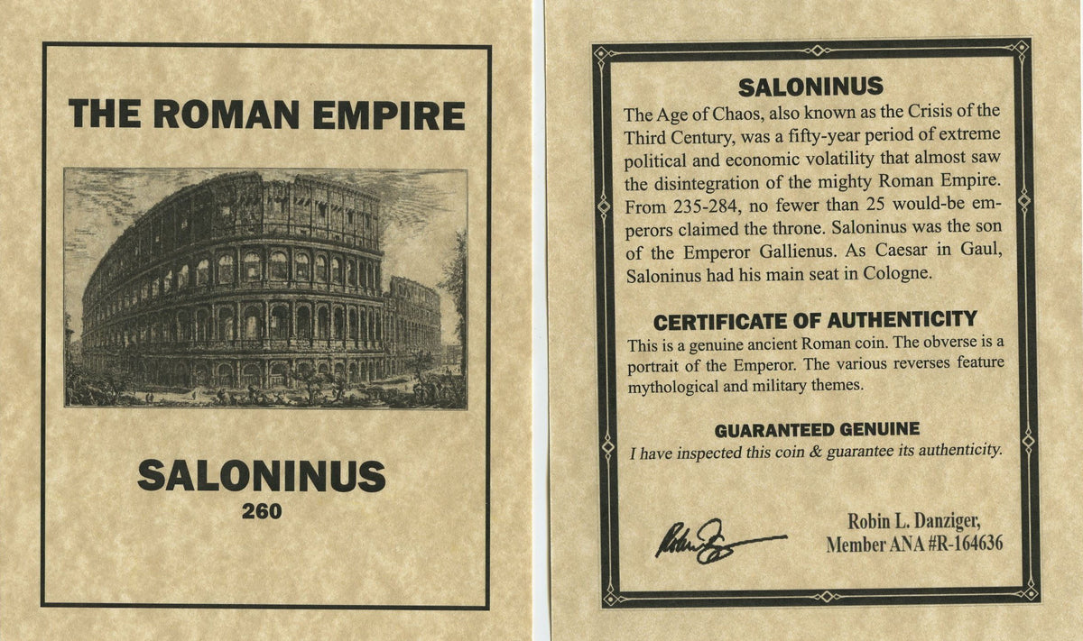 Saloninus BI Double-Denarius AD 258-260 Issue as Caesar NGC VF Ancient Roman — image 4