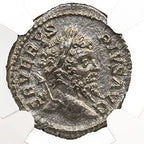 Septimius Severus AR Denarius AD 193-211 NGC XF Ancient Roman Coin — image 2