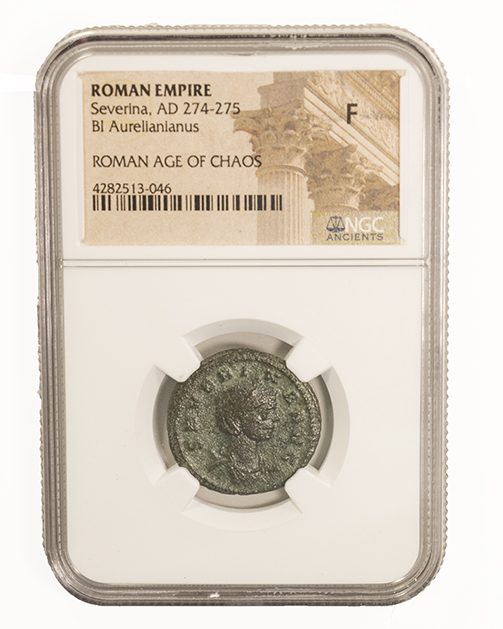 Ulpia Severina BI Aurelianianus AD 274-275 NGC F Ancient Roman Coin