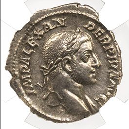 Severus Alexander AR Denarius AD 222-235 NGC CH-XF Ancient Roman Coin — image 2