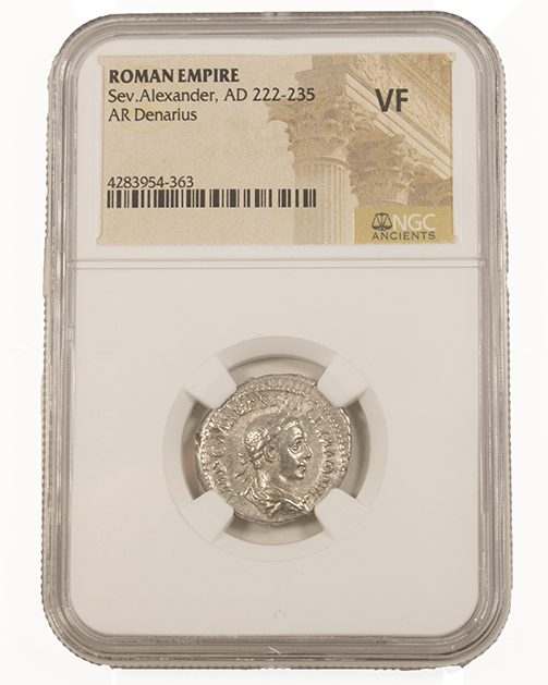 Severus Alexander AR Denarius AD 222-235 NGC VF Ancient Roman Coin — image 4