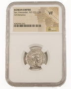 Severus Alexander AR Denarius AD 222-235 NGC VF Ancient Roman Coin