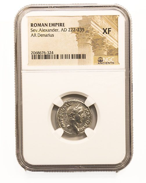 Severus Alexander AR Denarius AD 222-235 NGC XF Ancient Roman Coin