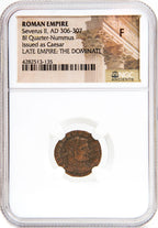 Severus II BI Quarter-Nummus AD 306-307 NGC F Ancient Roman Coin — image 4