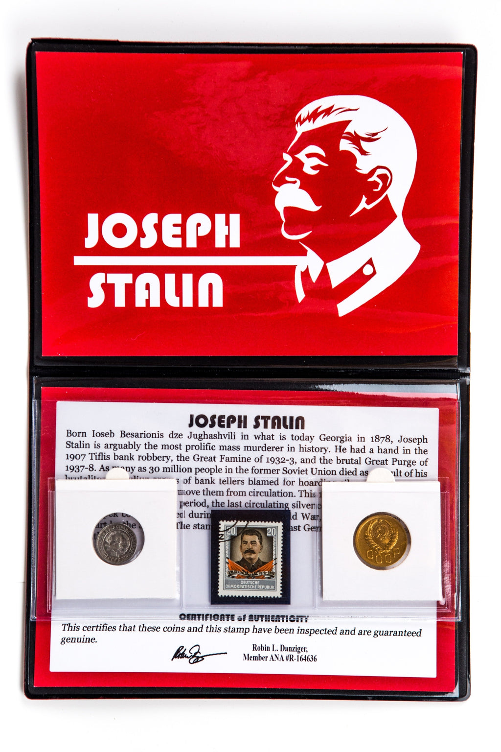 Josef Stalin Album (2 Coins, 1 Stamp) - image 2