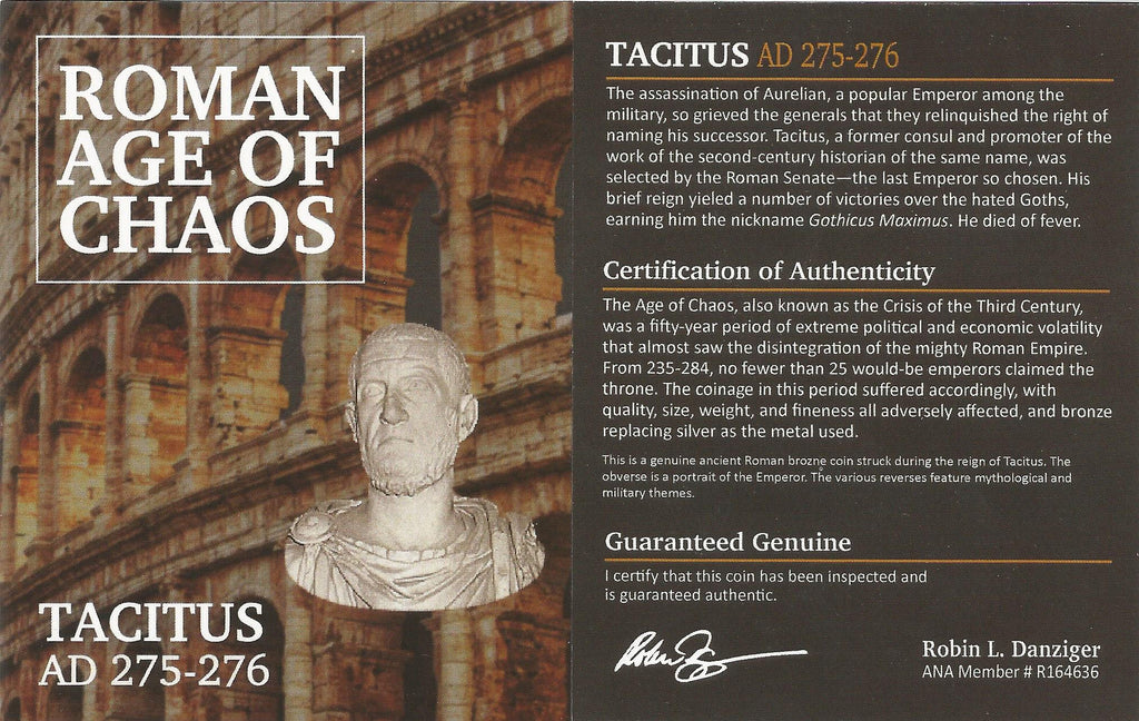 Tacitus BI Aurelianianus AD 275-276 NGC VF Ancient Roman Coin — image 3