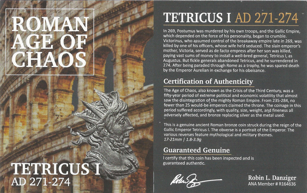 Tetricus I BI Double-Denarius AD 271-274 NGC XF Ancient Roman Coin — image 3