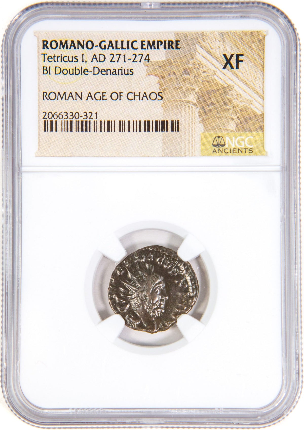 Tetricus I BI Double-Denarius AD 271-274 NGC XF Ancient Roman Coin