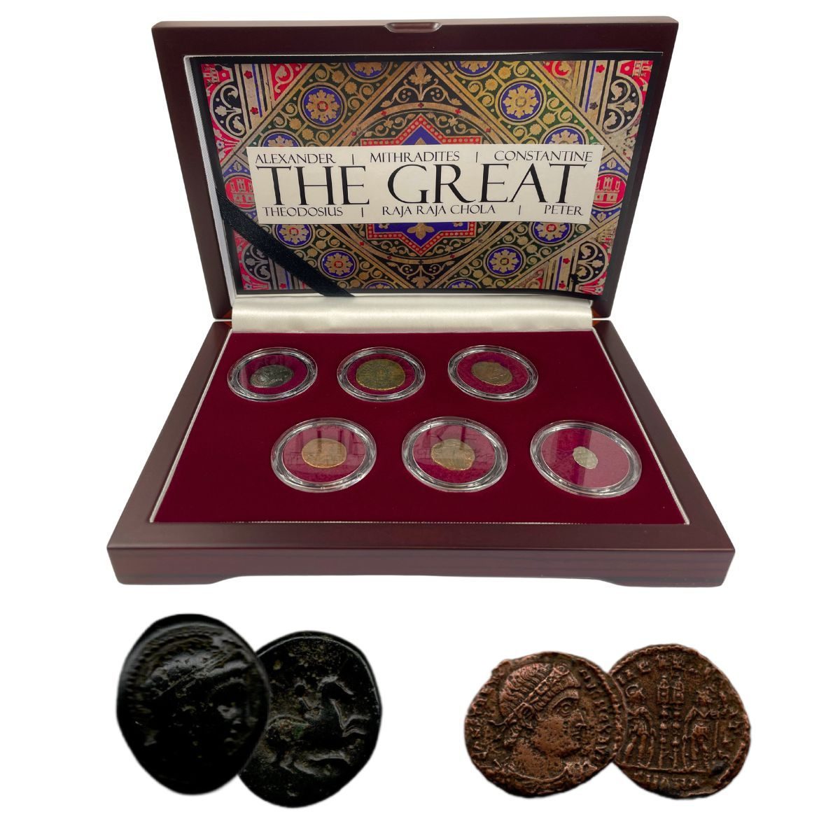 Six Coin Box Featuring “The Great” Rulers (Six-Coin Box)