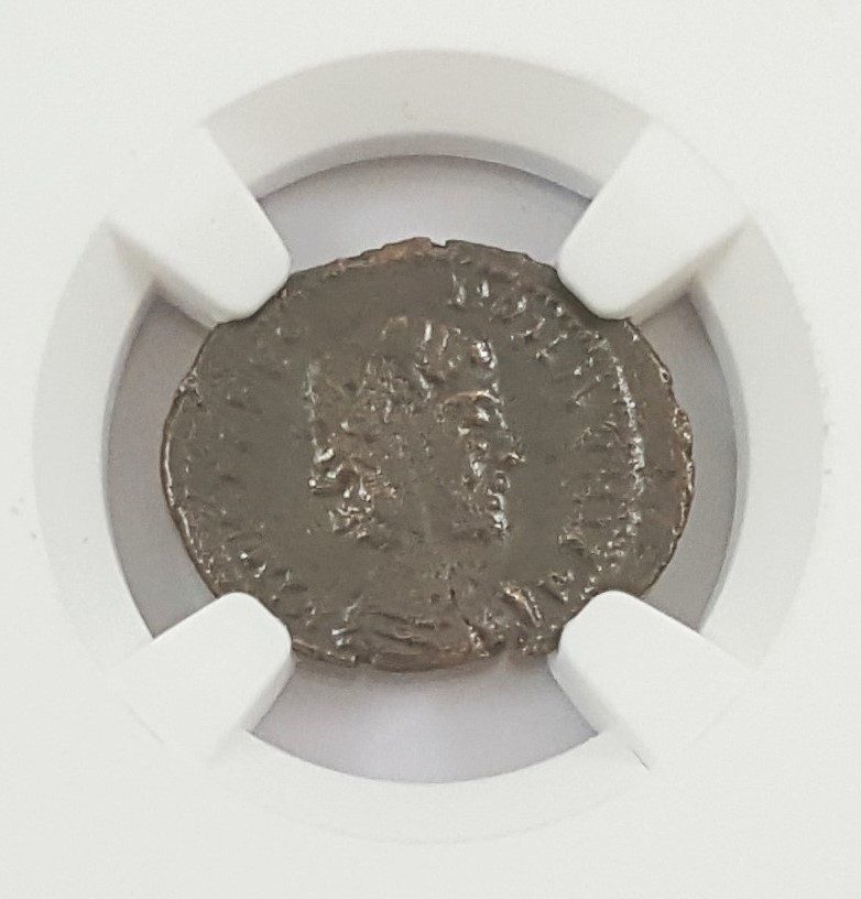 Theodora (Late 3rd–Early 4th Century) Roman Empire AE4 NGC F representative stock photograph 2