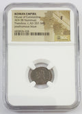 Theodora (Late 3rd–Early 4th Century) Roman Empire AE4 NGC F representative stock photograph