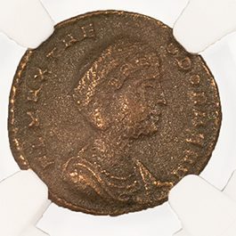Theodora AE4 BI Nummus c. AD 337-340 NGC VF Ancient Roman Coin — image 2