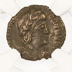 Theodora AE4 BI Nummus c. AD 337-340 NGC XF Ancient Roman Coin — image 2