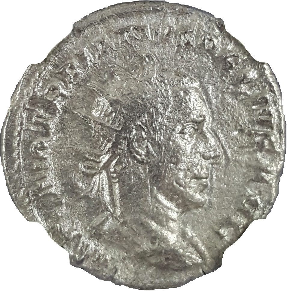 Trajan Decius AR Double-Denarius AD 249-251 NGC F Ancient Roman Coin — image 2