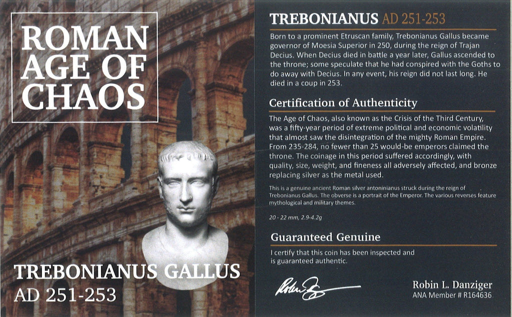 Trebonianus Gallus AR Double-Denarius AD 251-253 NGC Encapsulated Coin — image 2