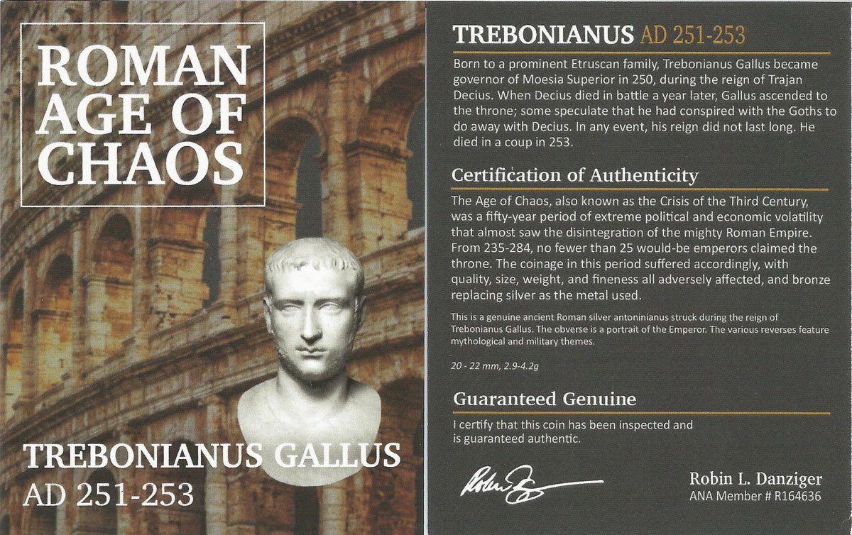 Trebonianus Gallus AR Double-Denarius AD 251-253 NGC VF Coin — image 3