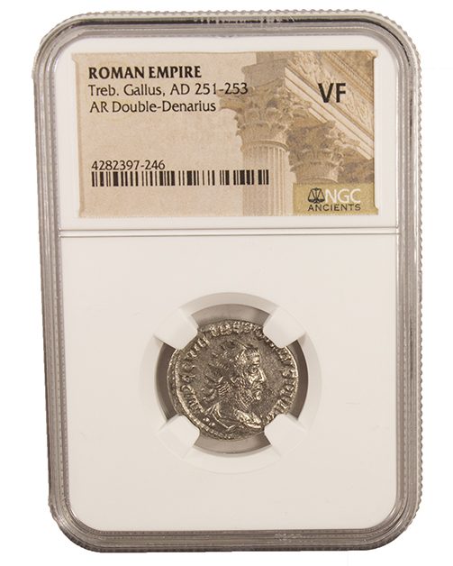 Trebonianus Gallus AR Double-Denarius AD 251-253 NGC VF Coin — image 4