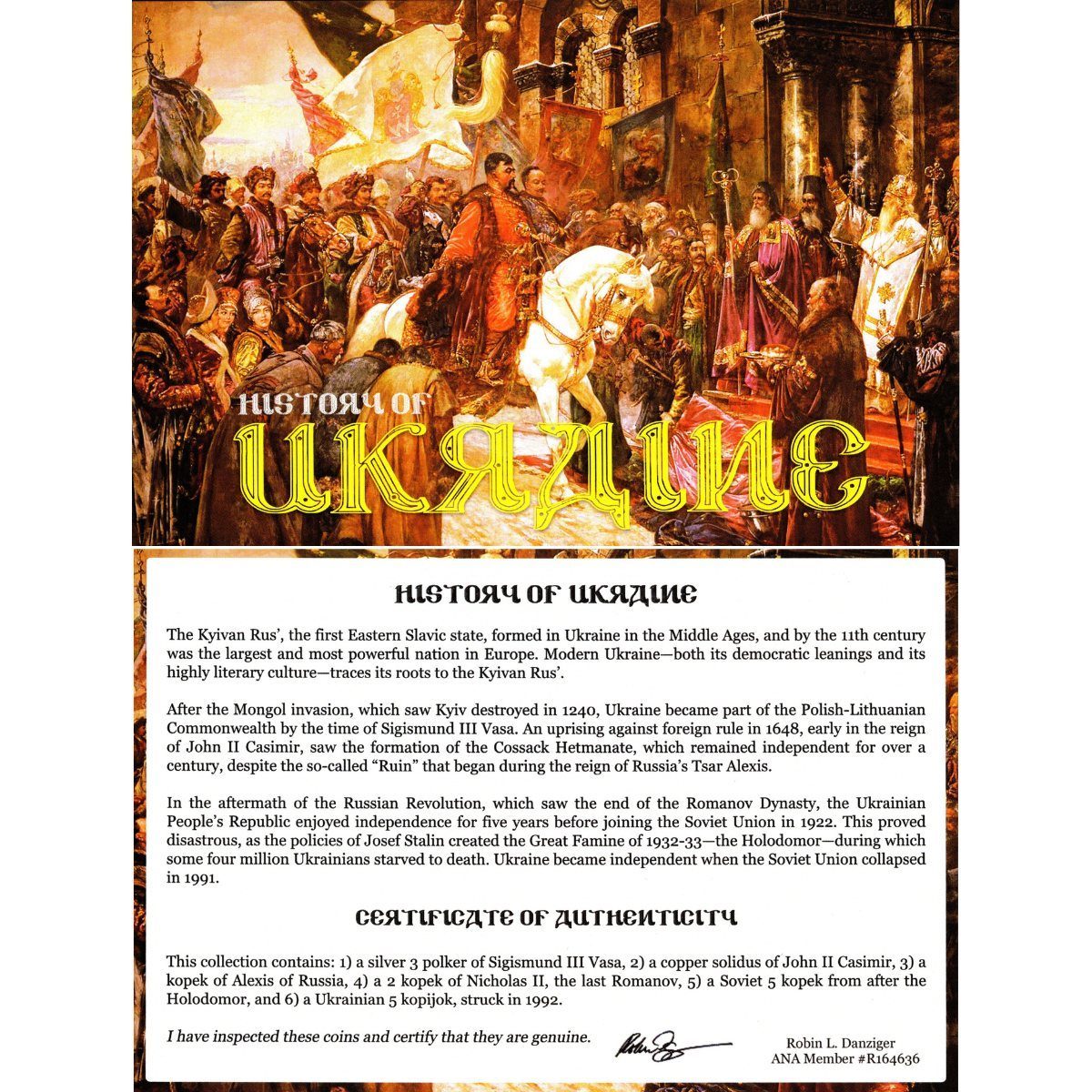 History of Ukraine (Six-Coin Box) - image 3
