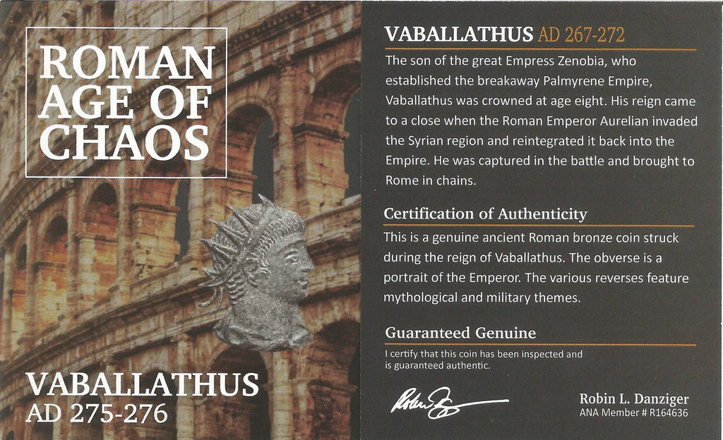 Vabalathus and Aurelian BI Double-Denarius AD 270-272 NGC VF Ancient Roman Coin — image 4
