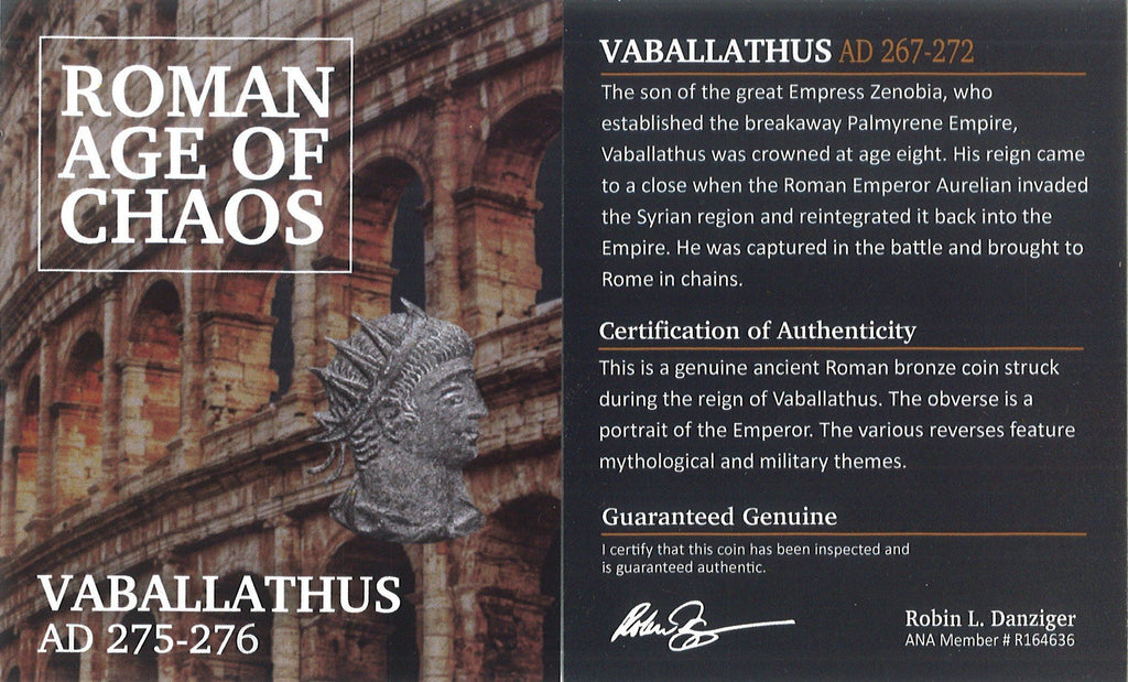 Vabalathus and Aurelian BI Double-Denarius AD 270-272 NGC VF Ancient Roman Coin — image 5